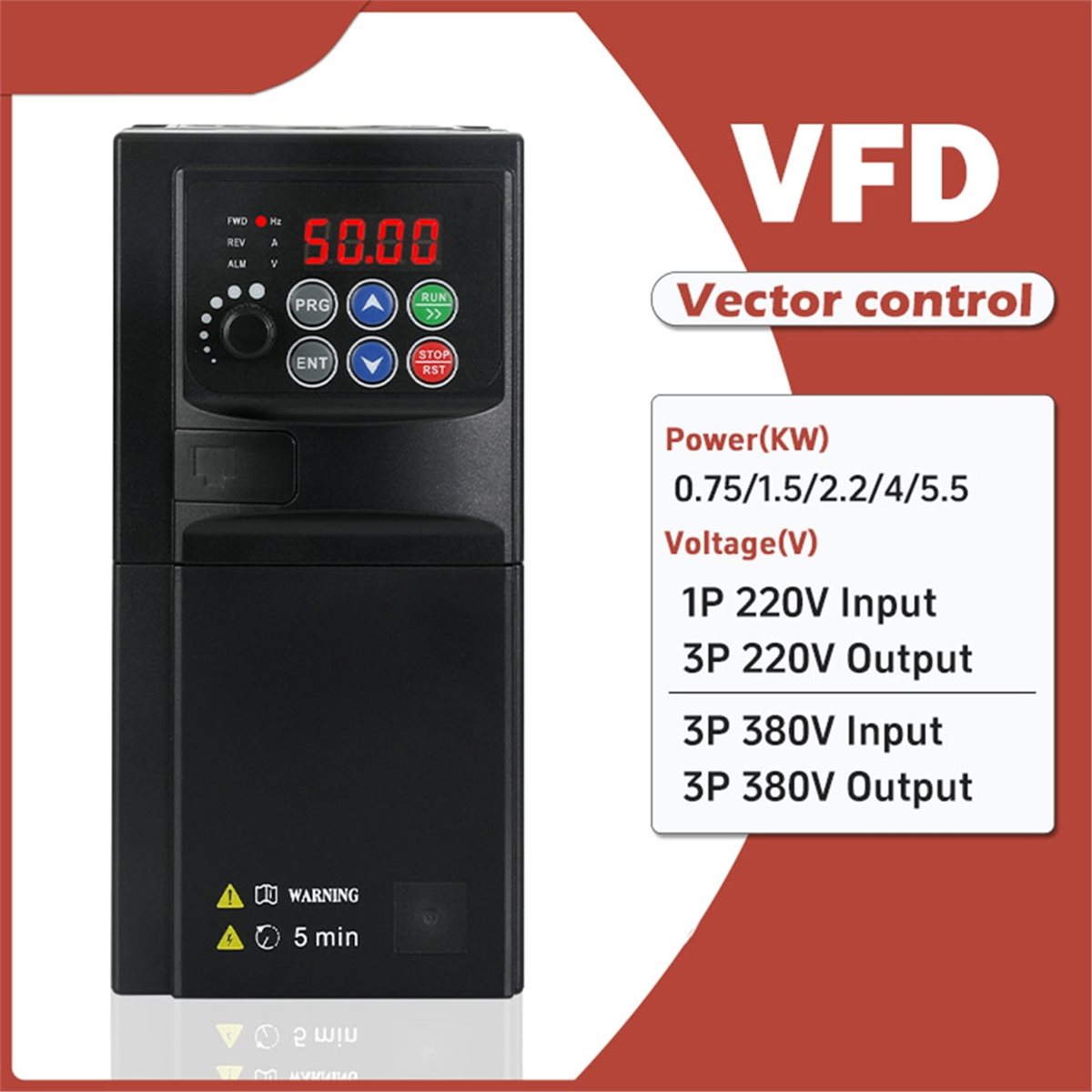 Variable Frequency Drive 3 Phase 380V - A10I 1.5/2.2 KW VFD Konverter Frekuensi