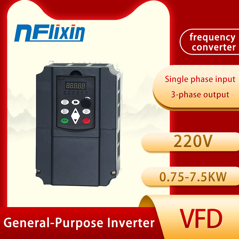 Vfd 2.2Kw Single Phase 220V - 220V VFD 1.5kw 2.2kw Input Fase