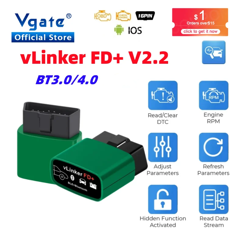Vfd With Brake Resistor - Vgate VLinker FD ELM327 FORScan Untuk