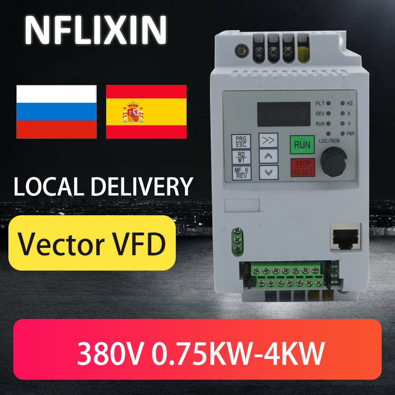 Vfd 7.5Kw Inverter Motor - NFLIXIN VFD 380V 2.2KW/4KW/5.5KW/7.5KW/11KW/15KW untuk Motor