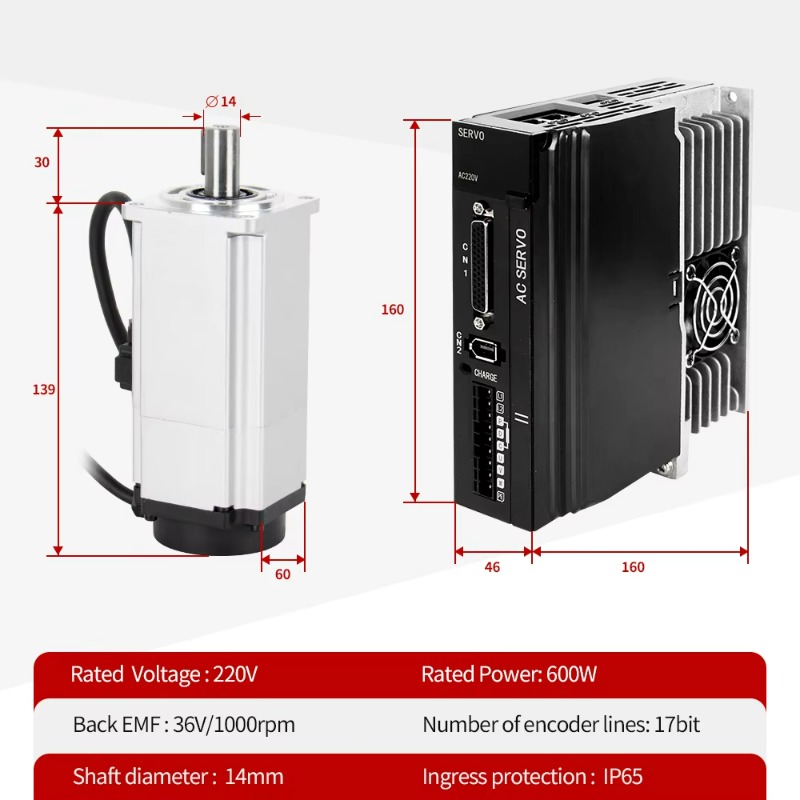 Motor Servo AC 60ST 3000RPM de - Servo Motor 400W With Driver ulasan dan harga