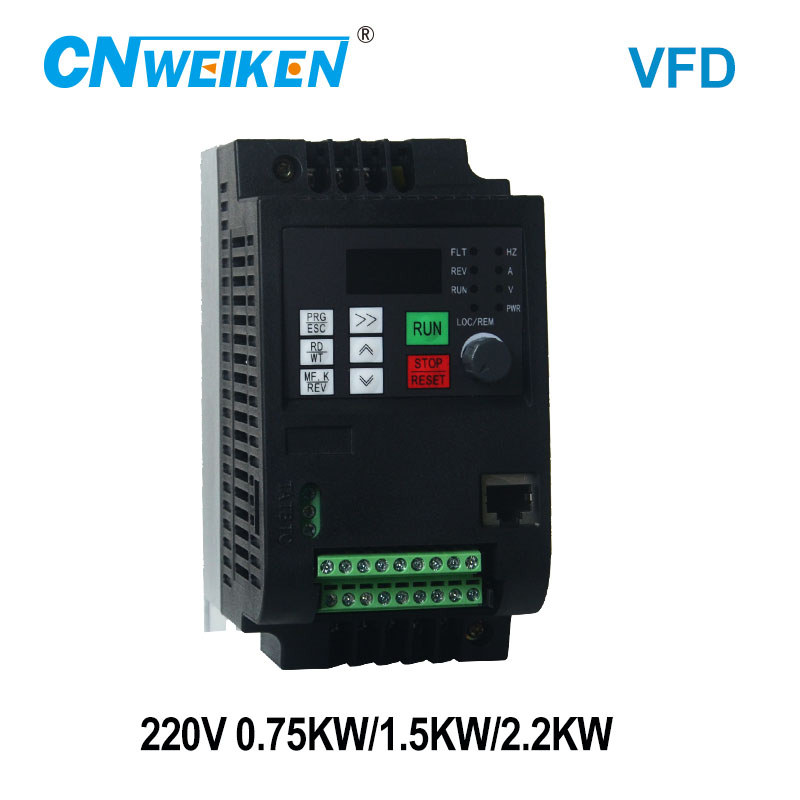 CNWeiKen-1.5KW/2.2KW 220V Inpu - Vfd 2.2Kw Single Phase 220V ulasan dan harga