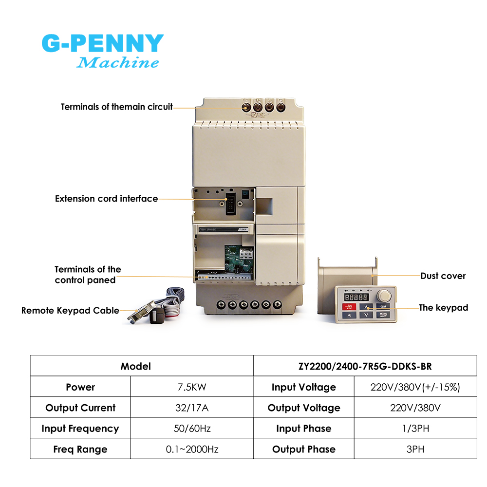 G-Penny 7.5KW Inverter Frekuen - Vfd 7.5Kw Inverter Motor ulasan dan harga