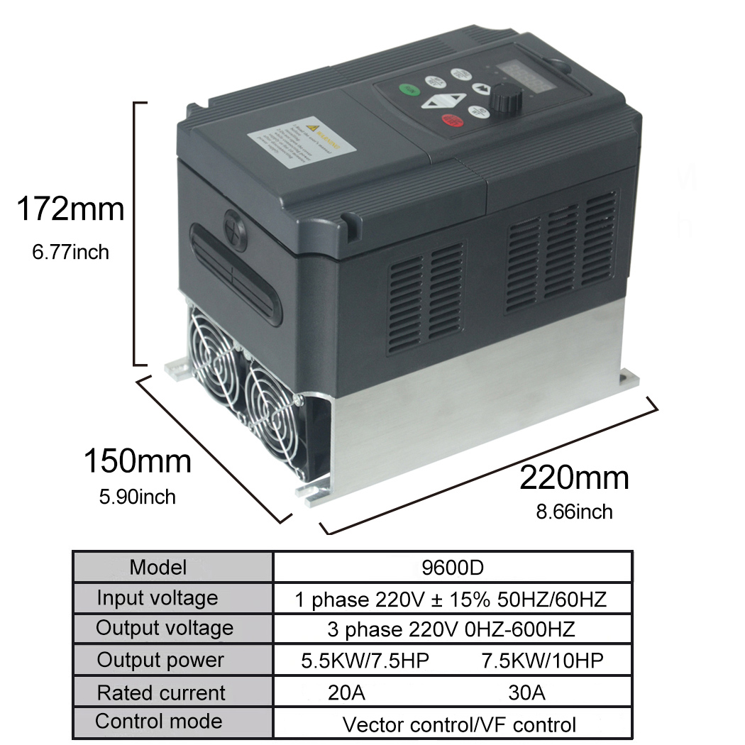 220V VFD 1.5kw 2.2kw Input Fas - Vfd 2.2Kw Single Phase 220V ulasan dan harga