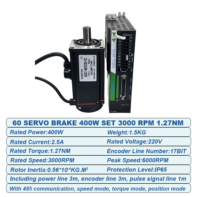 Kit Motor Servo 220v 400w Rem  - Servo Motor 400W With Driver ulasan dan harga