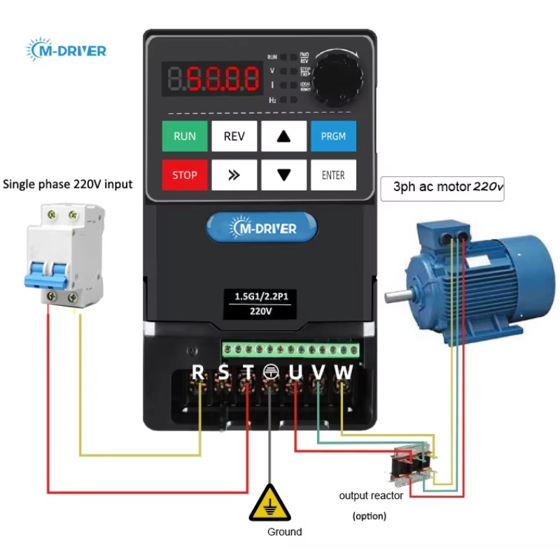 Pengubah Frekuensi Variabel (V - Vfd 1.5Kw 220V Vector Control ulasan dan harga