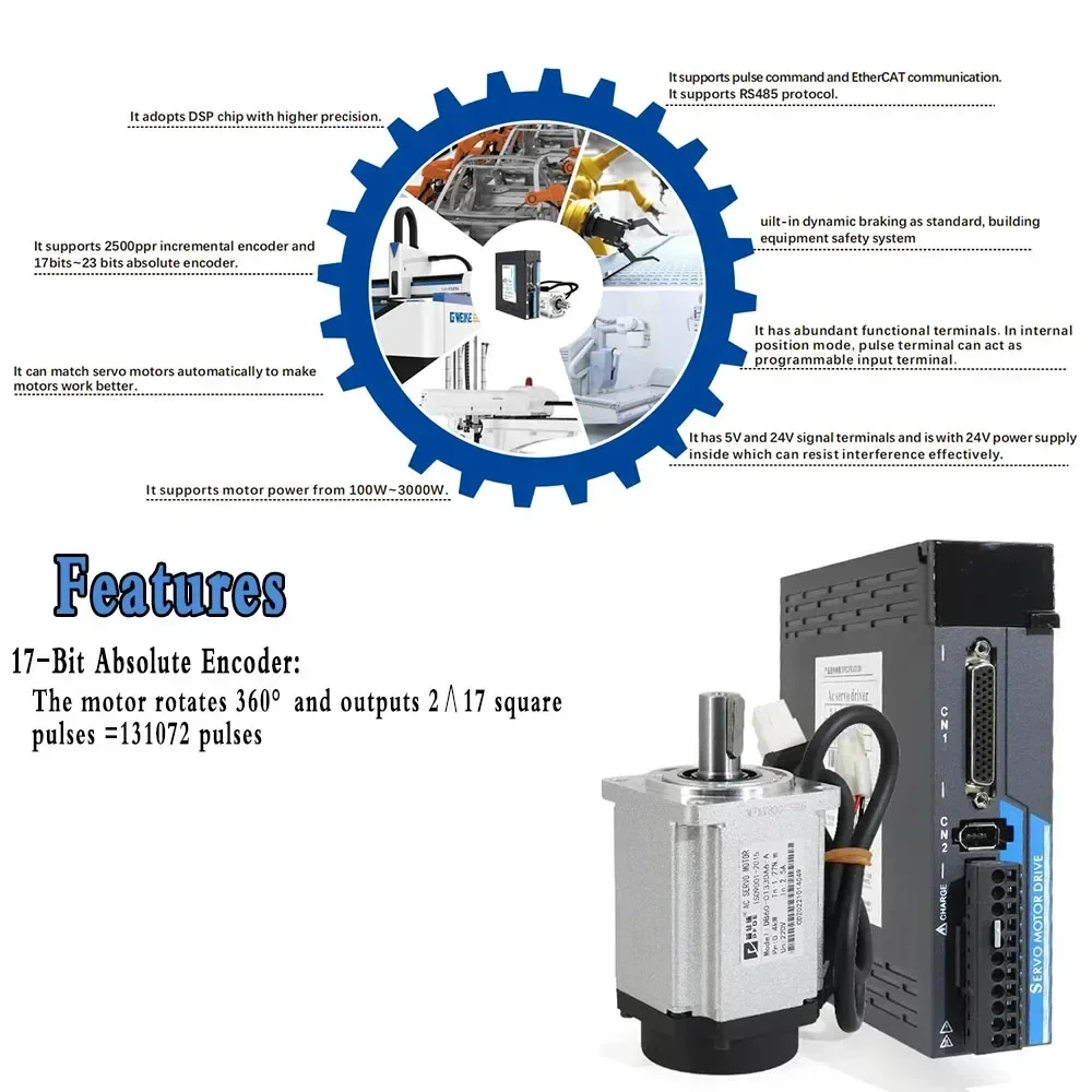 Kit Driver Motor Servo AC 400W - Servo Driver 750W Ac Servo Motor ulasan dan harga