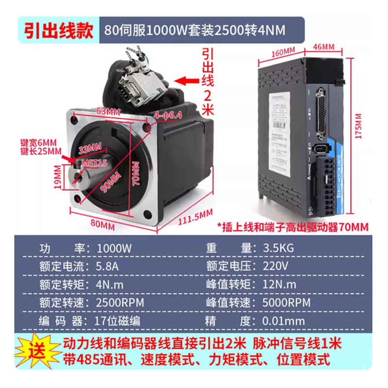 Encoder Inkremental 17bit AC22 - Servo Driver 750W Ac Servo Motor ulasan dan harga