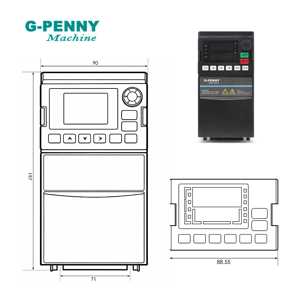 G-penny 220v 1,5kw/2,2kw, Inve - Vfd 1.5Kw 220V Vector Control ulasan dan harga